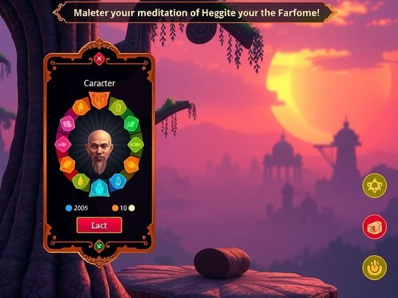 Divine Journey Seeker gameplay screenshot showing mystical Indian landscape